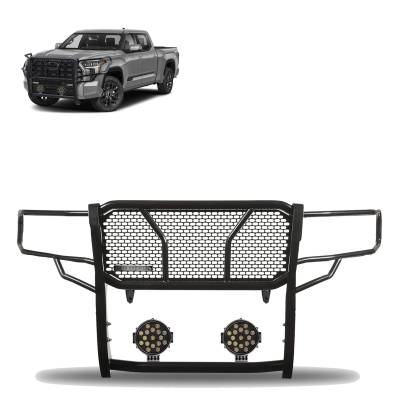 Black Horse Off Road - Black Horse RU-TOTU22-B-PLB Black HD Guard w/LED's for 22-25 Toyota Tundra