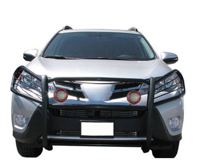 Black Horse Off Road - Black Horse 17A093902MA-PLFR Black Grille Guard w/LED for 06-18 Toyota RAV4
