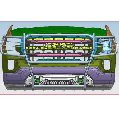 Black Horse Off Road - Black Horse 17GS11MA Black Grille Guard for 19-21 GMC Sierra 1500