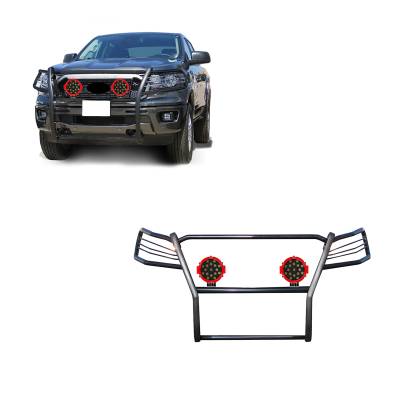 Black Horse Off Road - Black Horse 17FP10MA-PLR Black Grille Guard WLED for 19-23 Ford Ranger