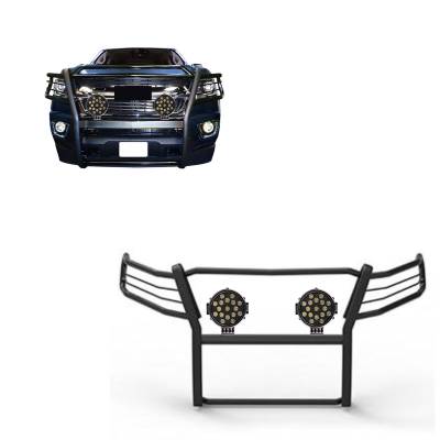 Black Horse Off Road - Black Horse 17GC15MA-PLB Black Grille Guard w/LED for Colorado/Canyon