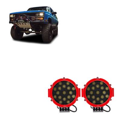 Black Horse Off Road - Black Horse PL2265R LED 7" Dia.Lights Clear Universal