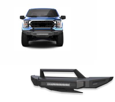 Black Horse Off Road - Black Horse AFB-F121-K1 Armour Black Front Bumper for 21-23 Ford F150