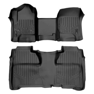SMARTLINER - SMARTLINER SA0226/B0136 Front/Rear BLACK Floor Liners Silverado/Sierra Crew