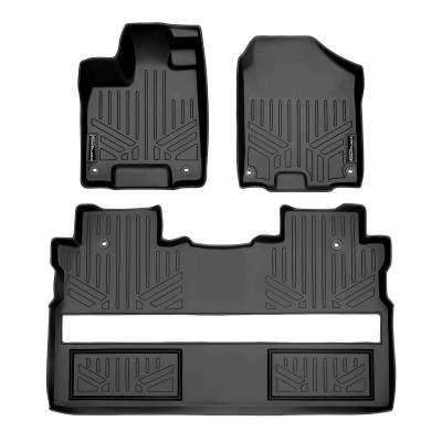 SMARTLINER - SMARTLINER SA0240/B0240 Front/Rear BLACK Floor Liners Honda Ridgeline