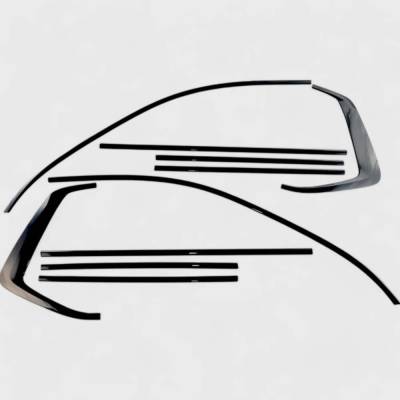 Trim Illusion - Trim Illusion WT6005BLK Black Front&Rear Window Trim Set 20-23 Chevy Traverse