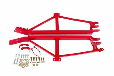 BMR Suspension - BMR Suspension SFC019R 4-Point Bolt-In Subframe Connectors Red Camaro/Firebird