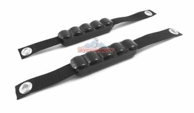 Steinjager - Steinjager J0040917 Black Rear Soundbar Mount Grab Handles for Jeep Wrangler JK