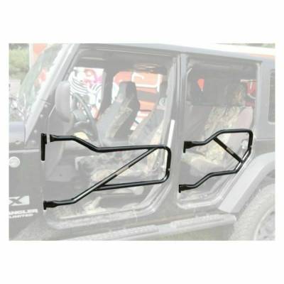 Steinjager - Steinjager Front/Rear Tubular Trail Doors Black for Jeep JK 4DR J0031028