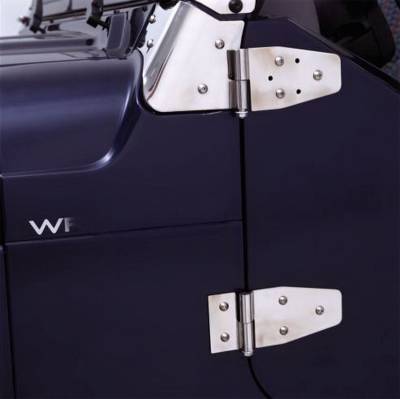 Rampage - Rampage 7441 Stainless Steel Half Door Hinges for 97-06 Jeep Wrangler JK/TJ/YJ