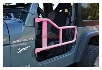 Steinjager - Steinjager Front Tubular Trail Doors-Pinky for Wrangler TJ J0040995