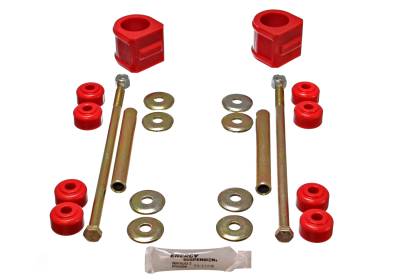 Energy Suspension - Energy Suspension 3.5136R Sway Bar Bushing Set Front Polyurethane Red