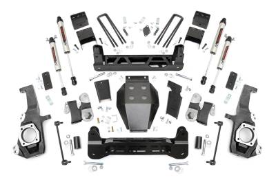 Rough Country Suspension Systems - Rough Country 5" Suspension Lift Kit 20-25 Silverado/Sierra 2500HD 4WD 10270