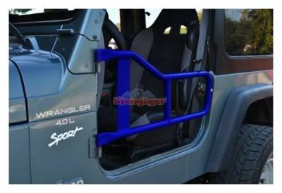 Steinjager - Steinjager Front Tubular Trail Doors-Southwest Blue for Wrangler TJ J0040989