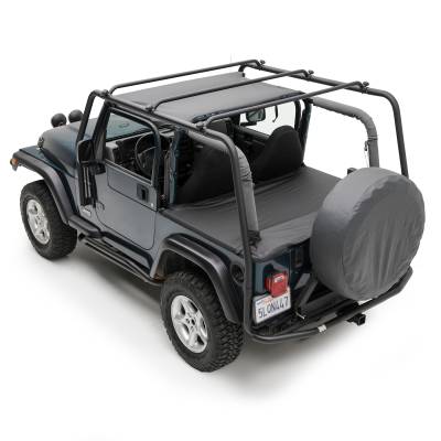Smittybilt - Smittybilt 76713 SRC Heavy Duty Roof Rack-Matte Black for 97-06 Jeep Wrangler TJ