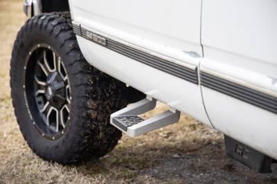Rough Country Suspension Systems - Rough Country Single Aluminum Hoop Step-Silver Pair 117510