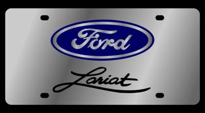Eurosport Daytona - Eurosport Daytona 1570-1 Stainless License Plate Ford Lariat Logo