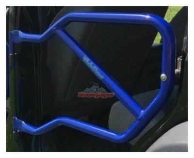 Steinjager - Steinjager Rear Tubular Trail Doors-SW Blue for Wrangler JK 4DR J0040954