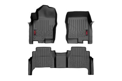 Rough Country Suspension Systems - Rough Country Front/Rear Floor Liners Black for 08-21 Frontier Crew M-80513