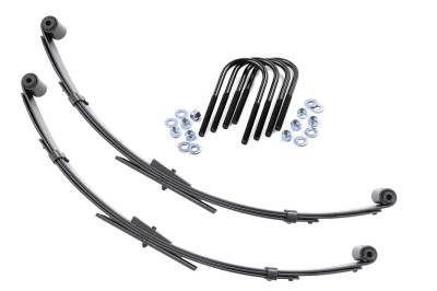 Rough Country Suspension Systems - Rough Country Rear Leaf Spring Kit for 2.5" Lift for Jeep Wrangler YJ 8012KIT
