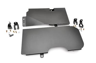 Rough Country Suspension Systems - Rough Country 795 Gas Tank Skid Plate Black for 07-18 Jeep Wrangler JK 4DR