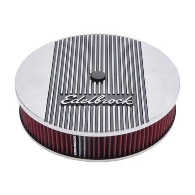 Edelbrock - Edelbrock 4268 Elite 2 Series Polished 14" Round Air Cleaner 3" Pro-Flo Element