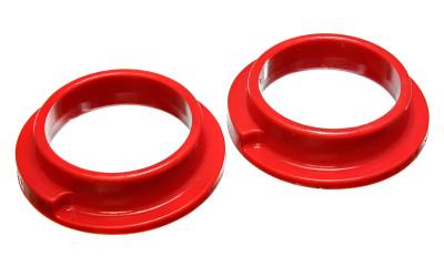Energy Suspension - Energy Suspension 4.6105R Coil Spring Isolator Set Rear Polyurethane Red