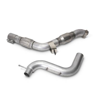 BBK Performance Parts - BBK Performance 1809 3.0" Turbo Downpipe w/Converter for 15-23 Ford Mustang 2.3L