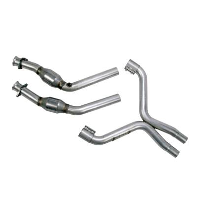 BBK Performance Parts - BBK Performance 2.5" Long X-Pipe w/Converters 11-14 Mustang 3.7L 1814