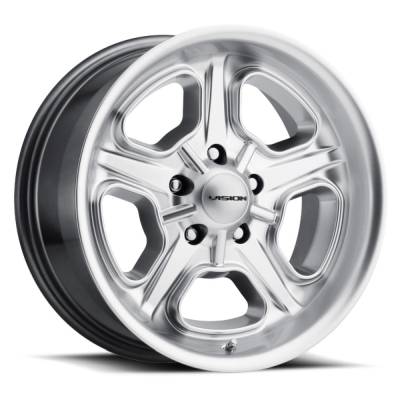 Vision Wheel - Vision Wheels 147 Daytona 17x8 5x4.75 0mm Silver 147-7861HS0