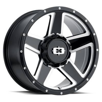 Vision Wheel - Vision Wheels 390 Empire 16x6 6x5.5 0mm Black Gloss & Machined 390VTA6683GBMS0