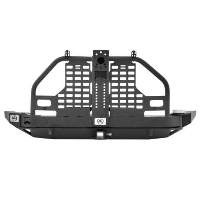 Smittybilt - Smittybilt 76896 XRC Atlas Rear Bumper w/Tire Carrier Blk for Jeep Wrangler JK 2