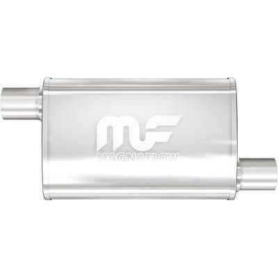 MagnaFlow Exhaust Products - MagnaFlow 11266 Straight-Through Muffler 2.5" Offset/Offset 4x18x9 Body