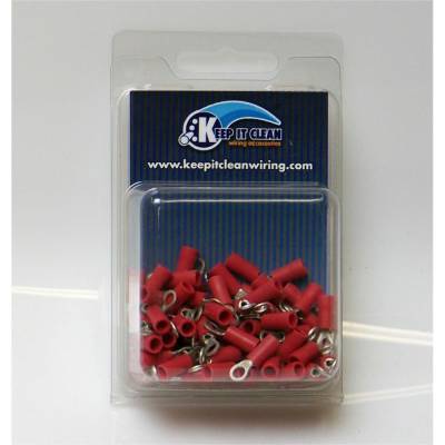 Keep It Clean - Keep It Clean KICRINGR3XBP Ring Tongues Terminal Connector Red 3/8"