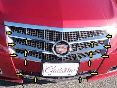 Quality Automotive Accessories - Quality Automotive SG48251 Grille Accent Kit 08-13 Cadillac CTS