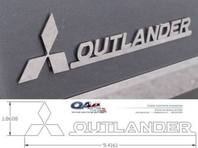 Quality Automotive Accessories - Quality Automotive SGR27010 Stainless Graphic/Emblem for Mitsubishi Outlander