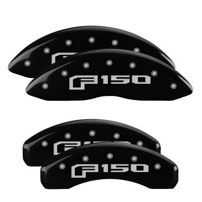 MGP Caliper Covers - MGP Caliper Covers 10263SF16BK 4pc Engraved F&R F150 2015 Black Powder