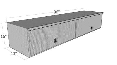Unique Truck Accessories - Unique Truck HTB96 13"x16"x96" HD Top Sider .10 Diamond Flip-Up Doors