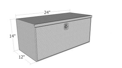 Unique Truck Accessories - Unique Truck HUB141224 12"x14"x24" HD Underbody .10 Diamond Drop-Down Door