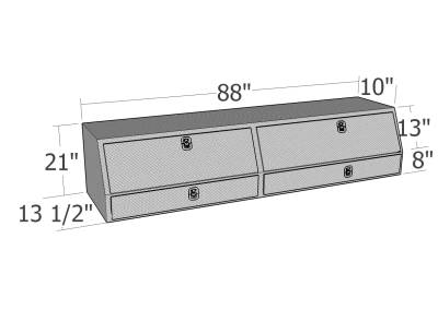 Unique Truck Accessories - Unique Truck TBS200-88D-BD 88" Contr. TopSider w/Drawers & Doors Comm. Class