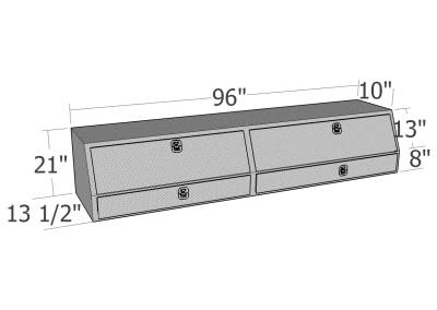 Unique Truck Accessories - Unique Truck TBS200-96D-BD 96" Contr. TopSider w/Drawers & Doors Comm. Class