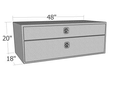 Unique Truck Accessories - Unique Truck UB48-20TD-BT 48"x20" UnderBody w/Top Drawer Texture Coat