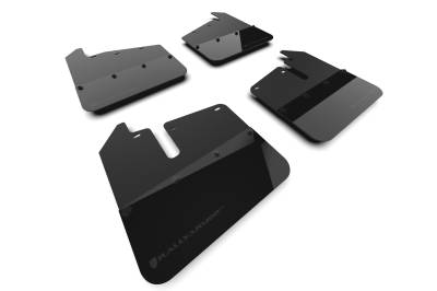 Rally Armor - Rally Armor MF131-BLK-MBK Black Mud Flap White Logo