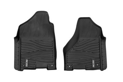 Rough Country Suspension Systems - Rough Country Front Floor Liners Black for 12-18 Ram Trucks Standard FF-3121