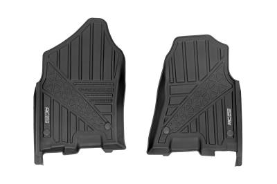 Rough Country Suspension Systems - Rough Country Front Floor Liners Black for 19-24 Ram 1500 Crew FF-3142