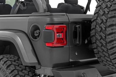 Rough Country Suspension Systems - Rough Country Trail Cladding Rear Corner Guards Black for Wrangler JL TC13026