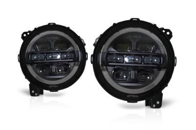 Attica 4x4 - Attica 4x4 CHATT0771-B-SQ Rogue LED Proj. Headlights for 18+ Wrangler/Gladiator