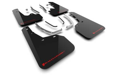 Rally Armor - Rally Armor MF125-UR-BLK-RD Black Mud Flap/Red Logo