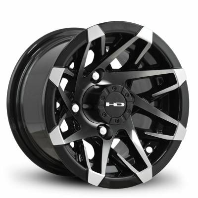 HD Wheels - HD Wheels Canyon 10x7 4x4.0 -14mm Gloss Black/Machined CY107042-14BK