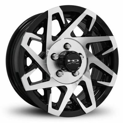 HD Wheels - HD Wheels Canyon 14x5.5 5x4.5 0mm Gloss Black/Machined CY1455650BK